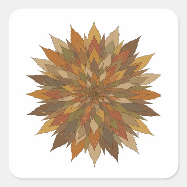 Custom Grey AUTUMN LEAVES Sticker Motif (Front)