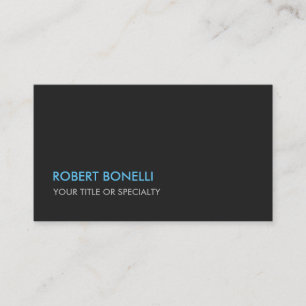 Custom Grey Blue Stylish Standard Business Card