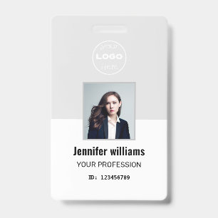 Custom Grey Company Employee Photo ID Badge