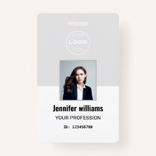 Custom Grey Company Employee Photo ID Badge