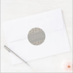 Custom Grey Elegant Christmas Return Address Classic Round Sticker<br><div class="desc">Custom Grey Elegant Christmas Return Address Classic Round Sticker</div>