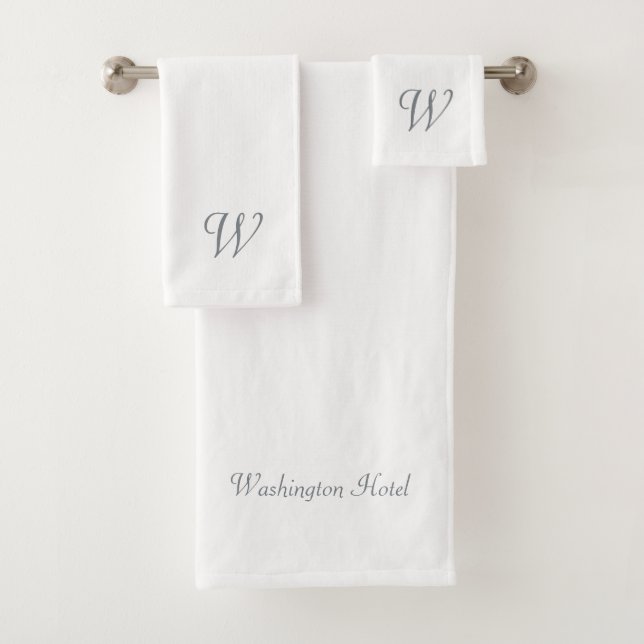 Custom Grey Monogrammed Towels  (Insitu)