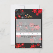 Custom Grey Red Glitter Sparkles Merry Christmas