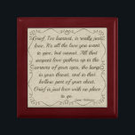 Custom Grief Is Love Quote Gift Box<br><div class="desc">I made this for myself and as a gift for my grandmother. My father passed away from stage 4 cancer and the one-year mark will be coming up soon. I made it in hopes to remind myself that it's ok to still grieve, it's just my love for my dad not...</div>