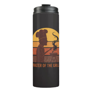 Custom Grill Master Dad Retro Sunset Personalised  Thermal Tumbler