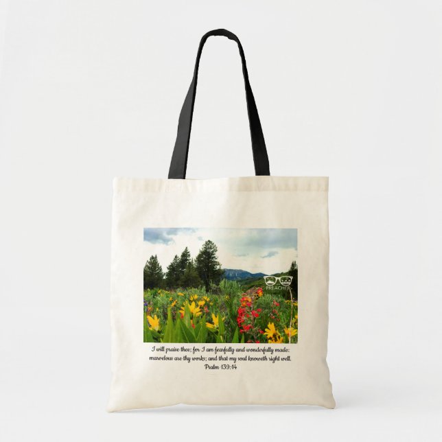Custom Grocery Tote with Scripture! (Front)