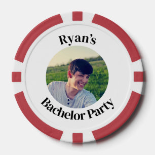 Custom Groom Face Bachelor Party  Poker Chips