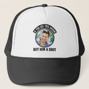 Custom Groom Photo Bachelor Party Trucker Hat