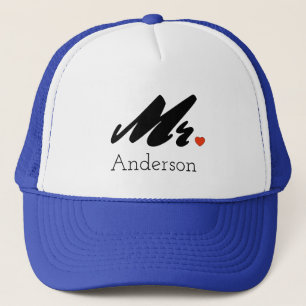 Custom Grooms Mr. Trucker Hat Cap