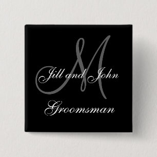 Custom Groomsman Wedding Party Buttons