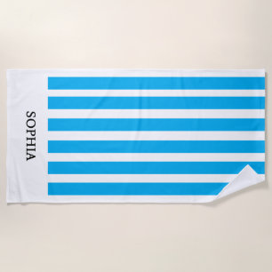 Custom Groovy Striped Bachelorette Party Gift Beach Towel