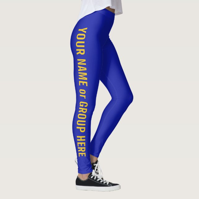 Custom Group Name & Text Pretty Women's Leggings (Right)