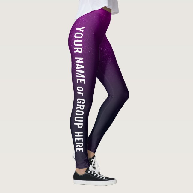 Custom Group Name & Text Women's Leggings (Right)