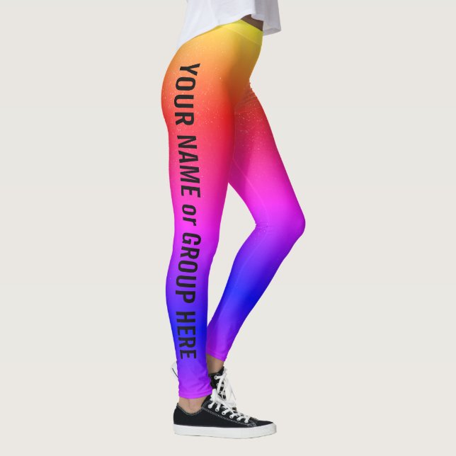 Custom Group Name & Text Women's Leggings (Right)
