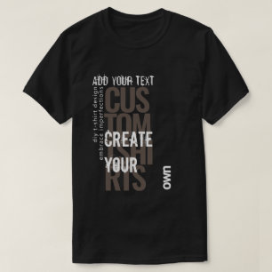 Custom Grungy Messy Typography Art 90's Design T-Shirt