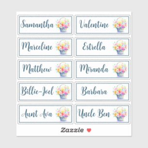 Custom Guest List 10 Names Calligraphy Bouquet