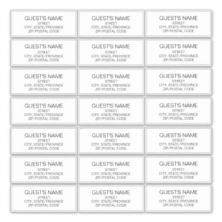 Custom Guests Address Labels Black And White