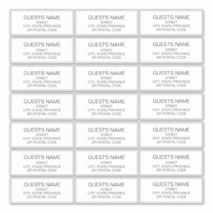 Custom Guests Address Labels Dark Green