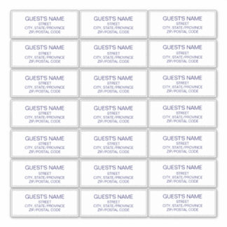 Custom Guests Address Labels Navy Blue