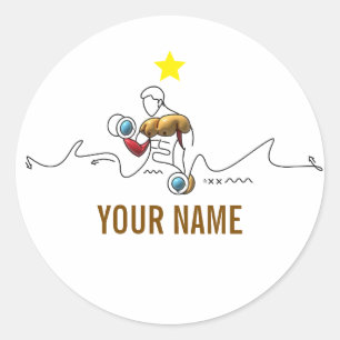 Custom Gym & Fitness Design Personalised Workout Classic Round Sticker