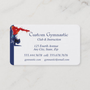 Custom Gymnastic Club Instructor  Business Card