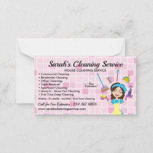 Custom Hair Colour Lady House Cleaning Service Card