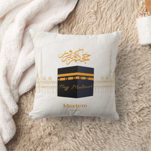 Custom Hajj Mabrour    Personalised Kaaba I Cushion