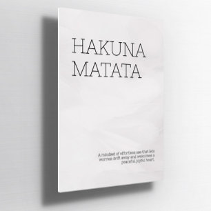 Custom Hakuna Matata Self Love Wall Poster