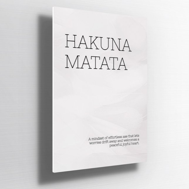 Custom Hakuna Matata Self Love Wall Poster (Creator Uploaded)