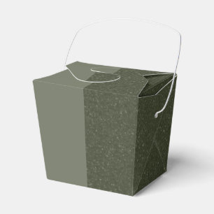 Custom Half & Half Moss Green Favour Box