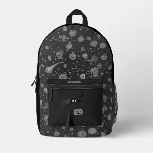 Custom Halloween Backpack with Spooky Pumpkin