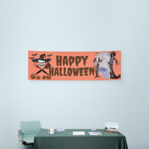 Custom Halloween Banner - Uggg Skeleton Party Deco