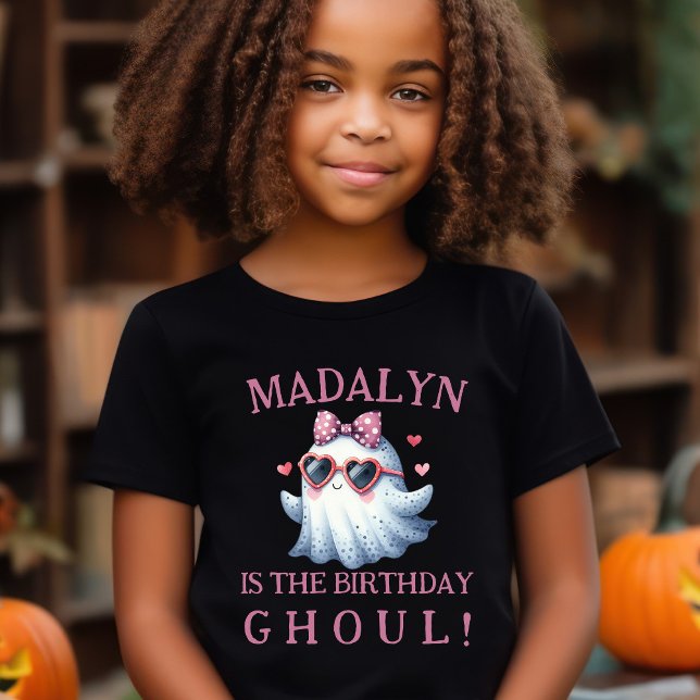Custom Halloween Birthday Girl Ghoul T-Shirt (Birthday Ghoul Custom Halloween Birthday Shirt)