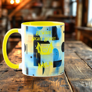 Custom Halloween - Bright Yellow Bat Night Roast Mug