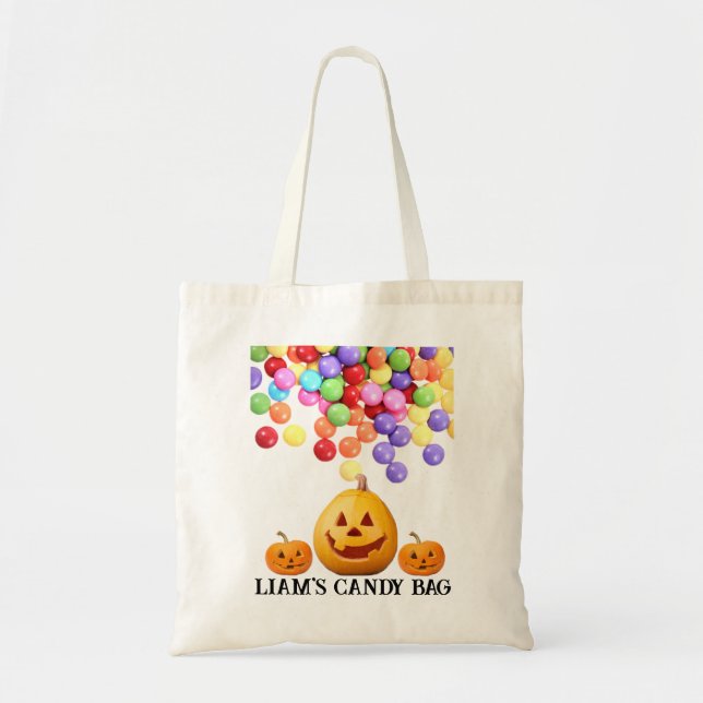 Custom Halloween Candy Tote Bag (Front)