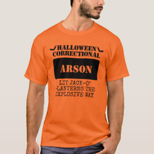 Custom Halloween Correctional Inmate Group  T-Shirt