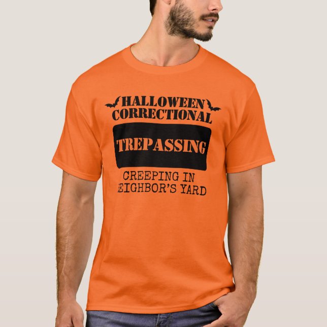 Custom Halloween Correctional Inmate Group  T-Shirt (Front)