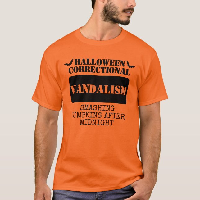 Custom Halloween Correctional Inmate Group  T-Shirt (Front)