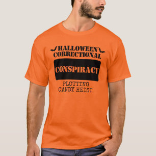 Custom Halloween Correctional Inmate Group  T-Shirt