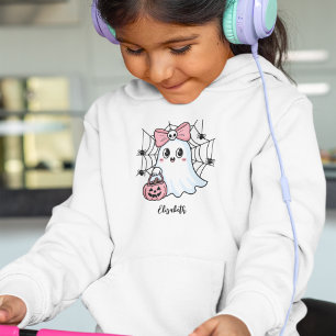 Custom Halloween Cute Ghost Girls Sweatshirt or T-Shirt
