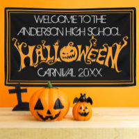 Custom Halloween Haunted House Carnival Black