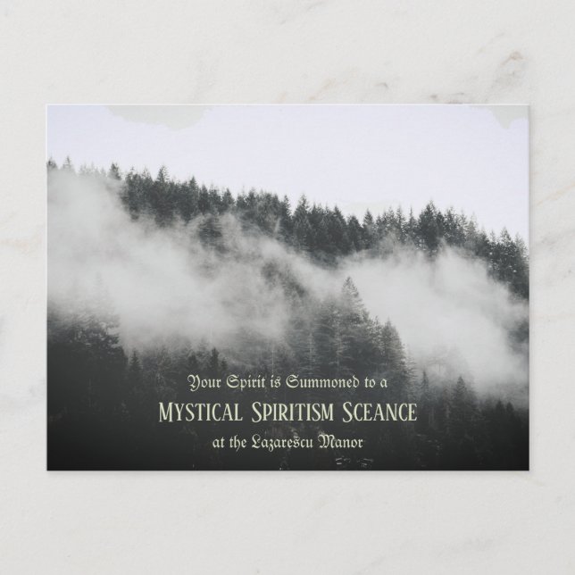 custom Halloween old fashioned invitation Postcard (Front)