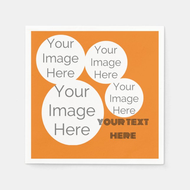 custom Halloween Photo Napkin – Orange 4 image (Front)