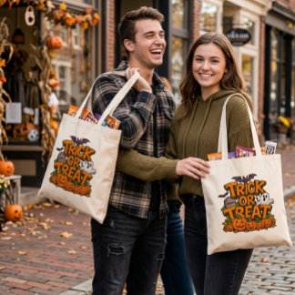 Custom Halloween Tote Bag - Spooky Trick or Treat