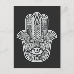 Custom Hamsa Holiday Postcard