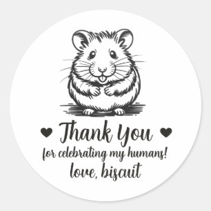 Custom Hamster Wedding Favour Stickers