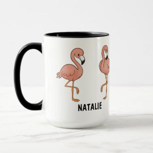 Custom Hand Drawn Cute Flamingo Coffee Mug