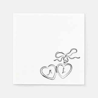 Custom Hand Drawn Wedding Napkins Classy