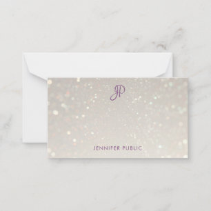 Custom Hand Script Monogram Simple Personalised Card