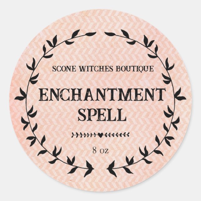 Custom Handmade Witch Product Homemade Candle Soap Classic Round Sticker (Front)